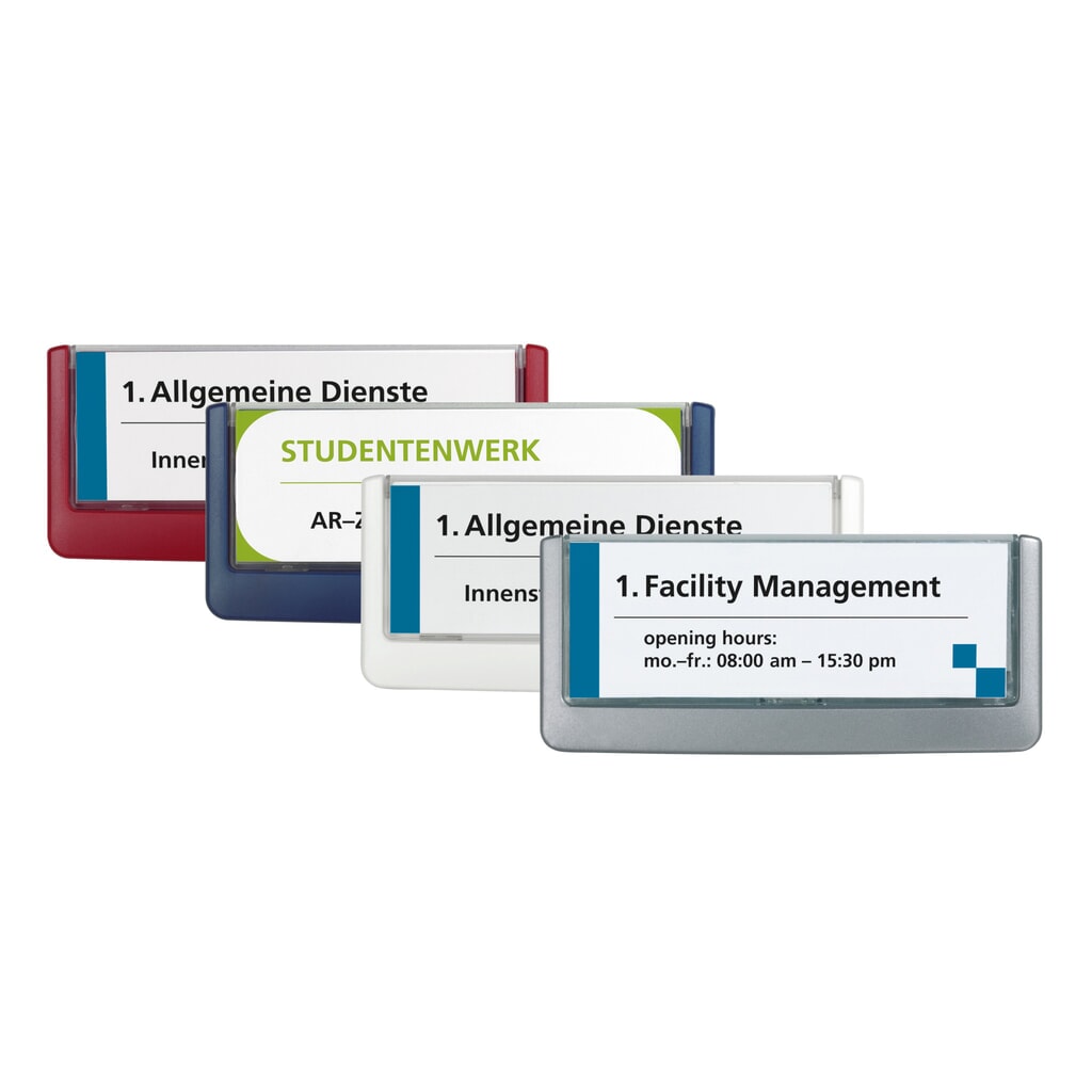 Dveřní štítek DURABLE Click Sign, VxŠ 52,5 x 149 mm, bílá Obrázek produktu: Dveřní štítek DURABLE Click Sign, VxŠ 52,5 x 149 mm, bílá