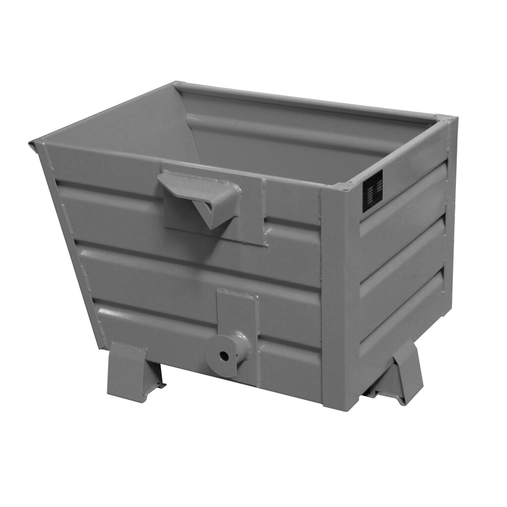 Bauer® Stohovatelný vyklápěcí zásobník, lakovaný, objem 0,3 m³, RAL 7005 myší šedá Obrázek produktu: Bauer® Stohovatelný vyklápěcí zásobník, lakovaný, objem 0,3 m³, RAL 7005 myší šedá
