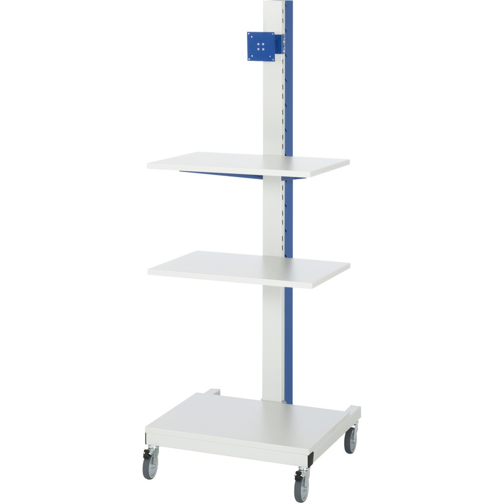 Číslo obrázku produktu 1: Stojan pro počítač RAU, V×Š×H 1770 × 650 × 650 mm, držák na plochou obrazovku a sada koleček