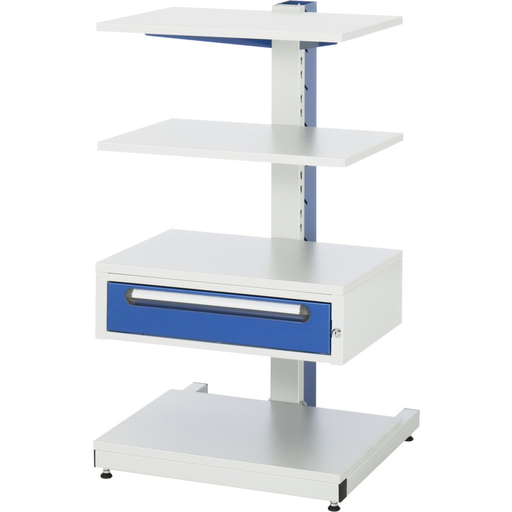 Číslo obrázku produktu 1: Stojan pro počítač RAU, VxH: 1140 x 650 mm, zásuvky 1 x 120 mm, stacionární