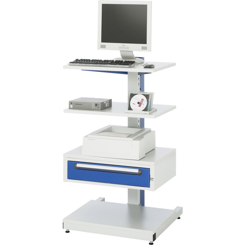 Číslo obrázku produktu 4: Stojan pro počítač RAU, VxH: 1140 x 650 mm, zásuvky 1 x 120 mm, stacionární