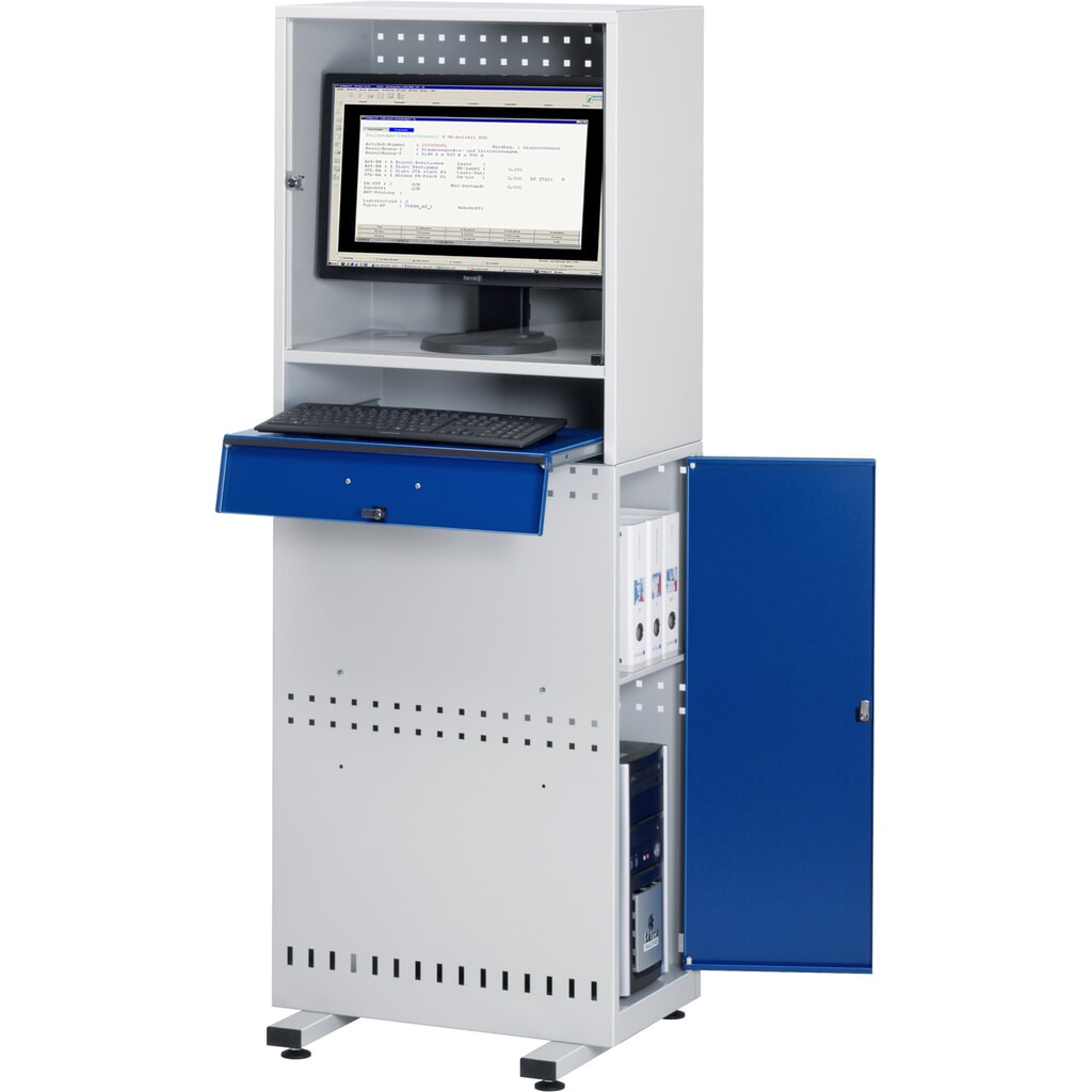 Stacionární stojan pro počítač RAU s krytem na monitor Obrázek produktu: Stacionární stojan pro počítač RAU s krytem na monitor