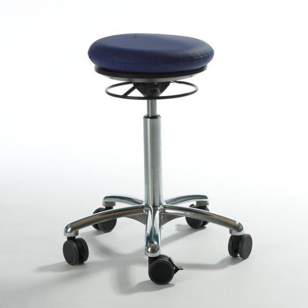 Stolička Global Stole A/S Pilates, koženkový sedák, výška sedáku 540-730 mm, modrá Obrázek produktu: Stolička Global Stole A/S Pilates, koženkový sedák, výška sedáku 540-730 mm, modrá