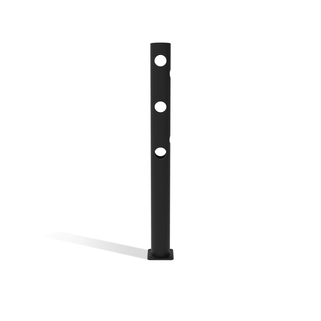 Středový sloupek s otočnými dveřmi pro bezpečnostní zábradlí „Delta“, Ø 110 mm, výška 1200 mm, 90° Číslo obrázku produktu 1: Středový sloupek s otočnými dveřmi pro bezpečnostní zábradlí „Delta“, Ø 110 mm, výška 1200 mm, 90°