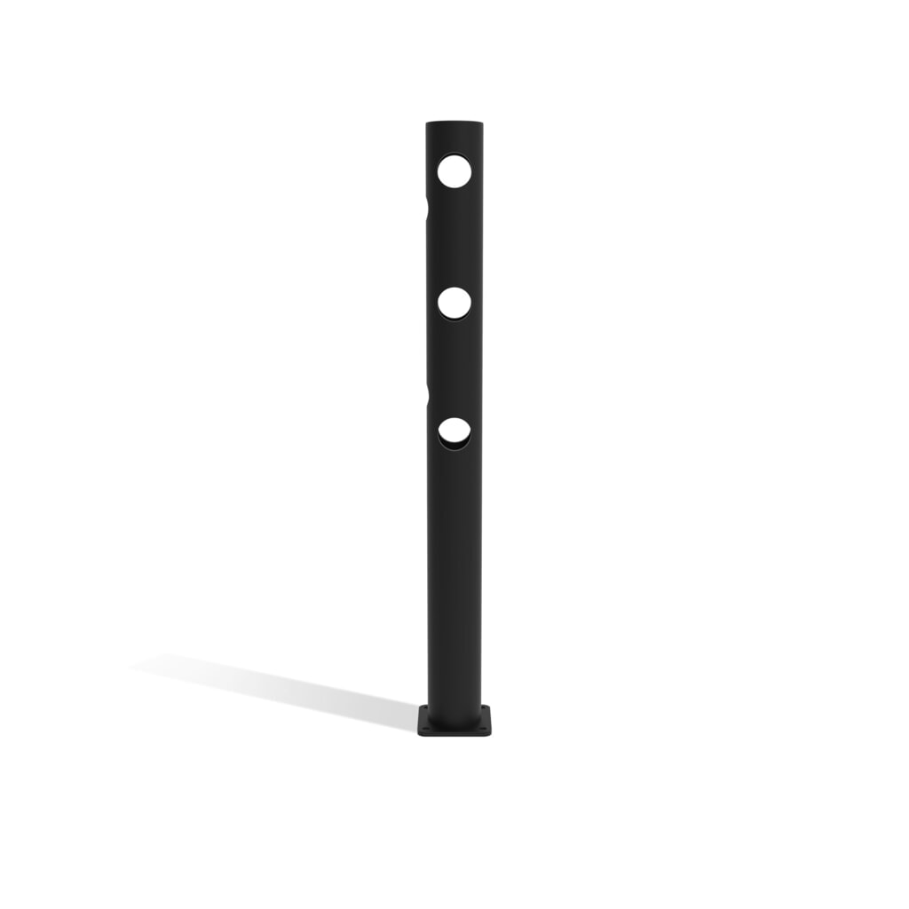 Středový sloupek s otočnými dveřmi pro bezpečnostní zábradlí „Delta“, Ø 110 mm, výška 1200 mm, 90° Číslo obrázku produktu 5: Středový sloupek s otočnými dveřmi pro bezpečnostní zábradlí „Delta“, Ø 110 mm, výška 1200 mm, 90°
