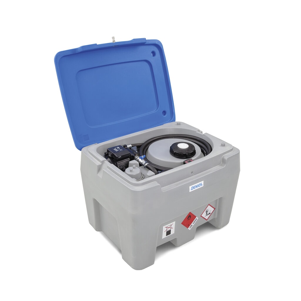 Systém nádrží z PE, s čerpadlem, stáčecím ventilem + hadicí, objem 250 l, V 12, 35 l/min Obrázek produktu: Systém nádrží z PE, s čerpadlem, stáčecím ventilem + hadicí, objem 250 l, V 12, 35 l/min