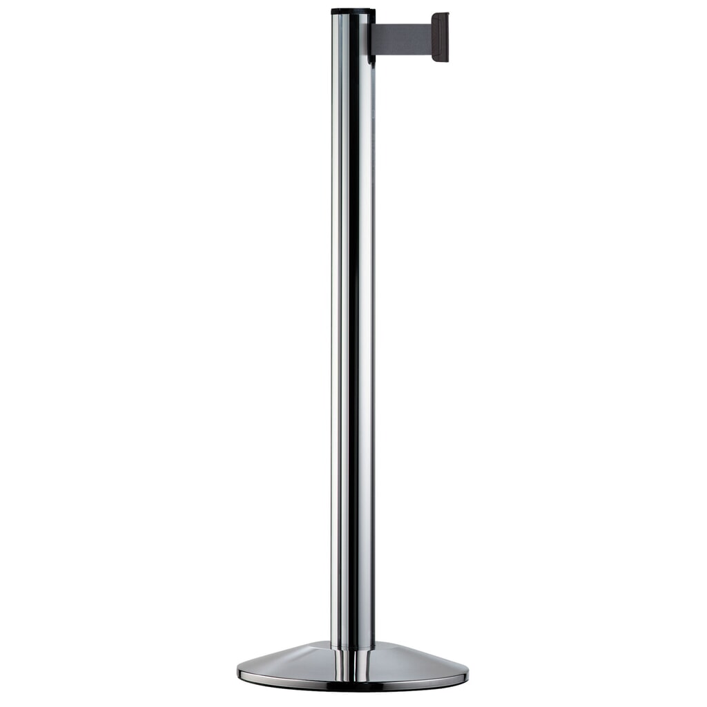 Systém vymezovacích sloupků Classic, sloupky chromované, stříbrošedá Obrázek produktu: Systém vymezovacích sloupků Classic, sloupky chromované, stříbrošedá