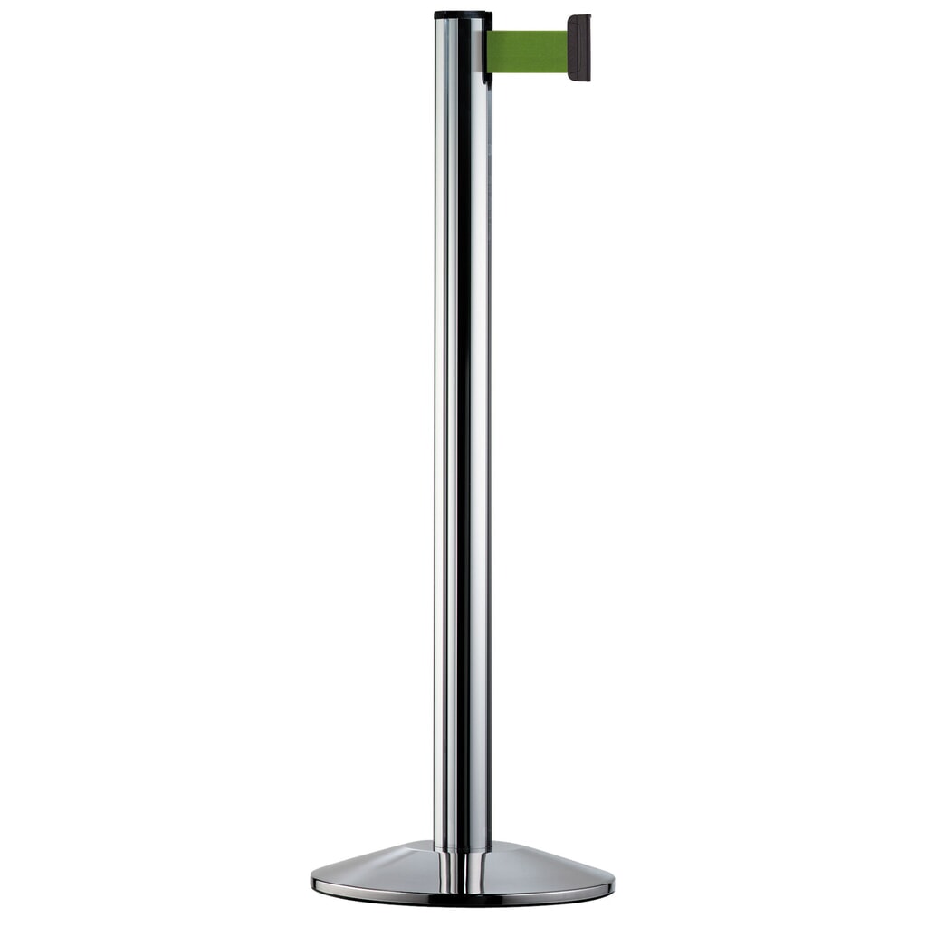 Obrázek produktu: Systém vymezovacích sloupků Classic, sloupky chromované, zelená