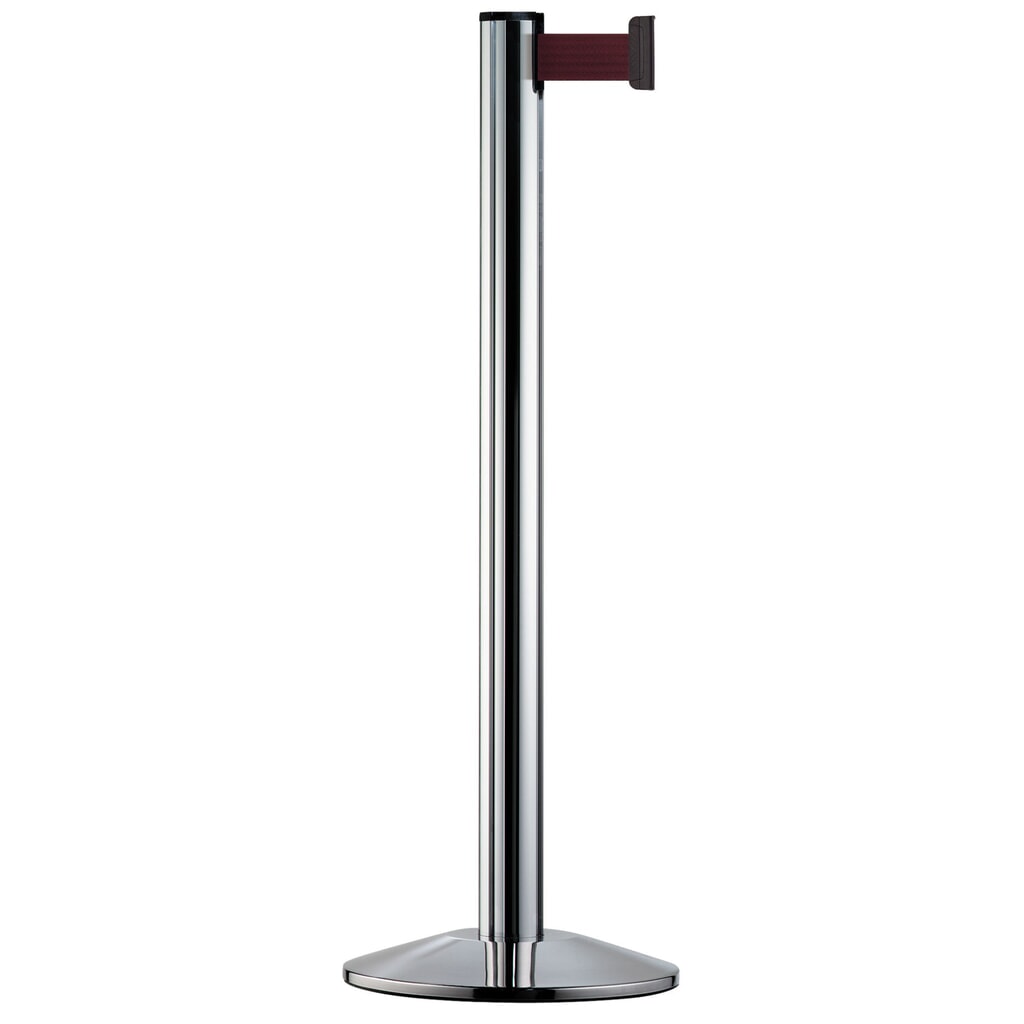 Systém vymezovacích sloupků Extend, sloupky chromované, bordeaux Obrázek produktu: Systém vymezovacích sloupků Extend, sloupky chromované, bordeaux