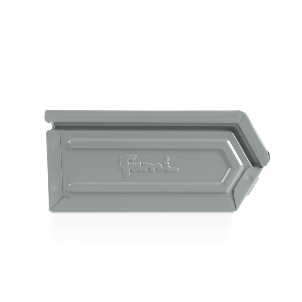 Číslo obrázku produktu 2: Skladovací box Fami, VxŠxH 95 x 75 x 160 mm, ocelový plech, veverčí šedá, 20 ks/JB
