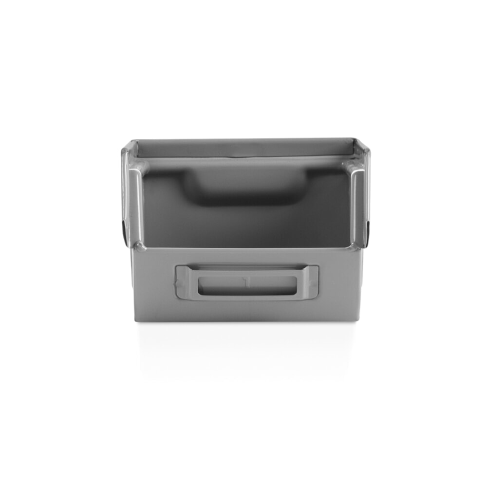 Číslo obrázku produktu 3: Skladovací box Fami, VxŠxH 95 x 75 x 160 mm, ocelový plech, veverčí šedá, 20 ks/JB