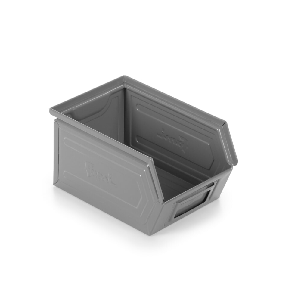 Obrázek produktu: Úložný box Fami s ocelovým plechem, VxŠxH 130 x 140 x 230 mm, veverčí šedá, 20 ks/JB