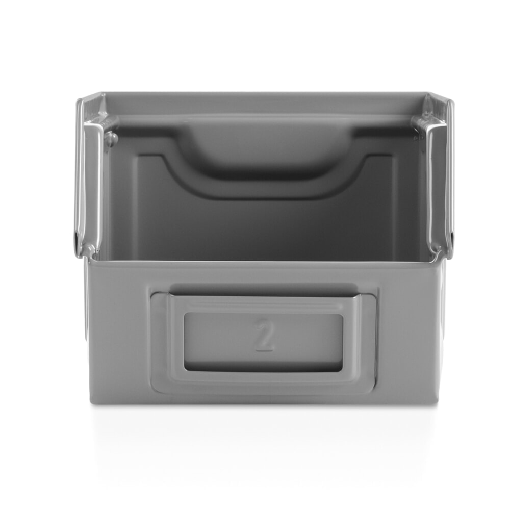 Číslo obrázku produktu 3: Úložný box Fami s ocelovým plechem, VxŠxH 130 x 140 x 230 mm, veverčí šedá, 20 ks/JB