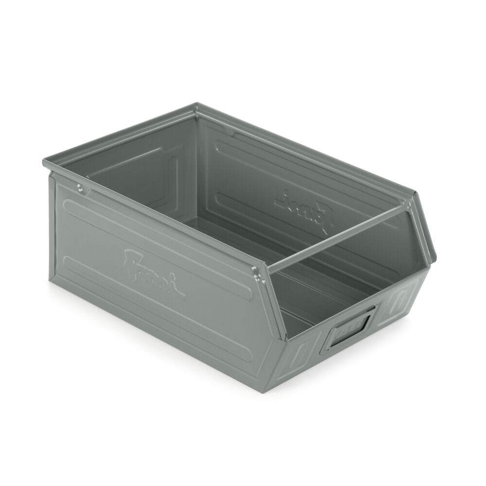Obrázek produktu: Skladovací box Fami, VxŠxH 200 x 300 x 500 mm, ocelový plech, veverčí šedá, 6 ks/JB