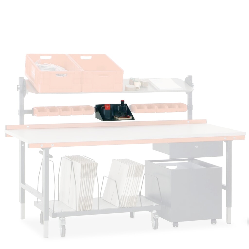 Obrázek produktu: Víceúčelová police pro balicí stůl Rocholz, VxŠxH 130 x 315 x 240 mm