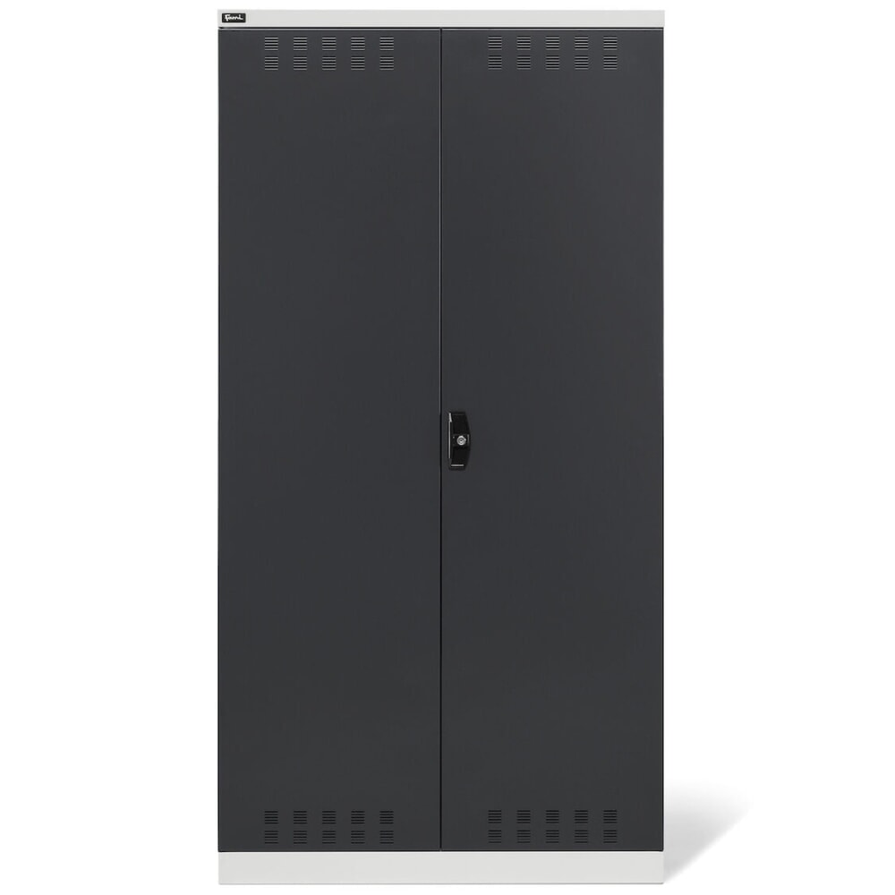 Číslo obrázku produktu 2: Univerzální skříň Fami PERFOM, šatní tyč, 3 police, VxŠxH 2000 x 1023 x 726 mm, světle šedá, antracit