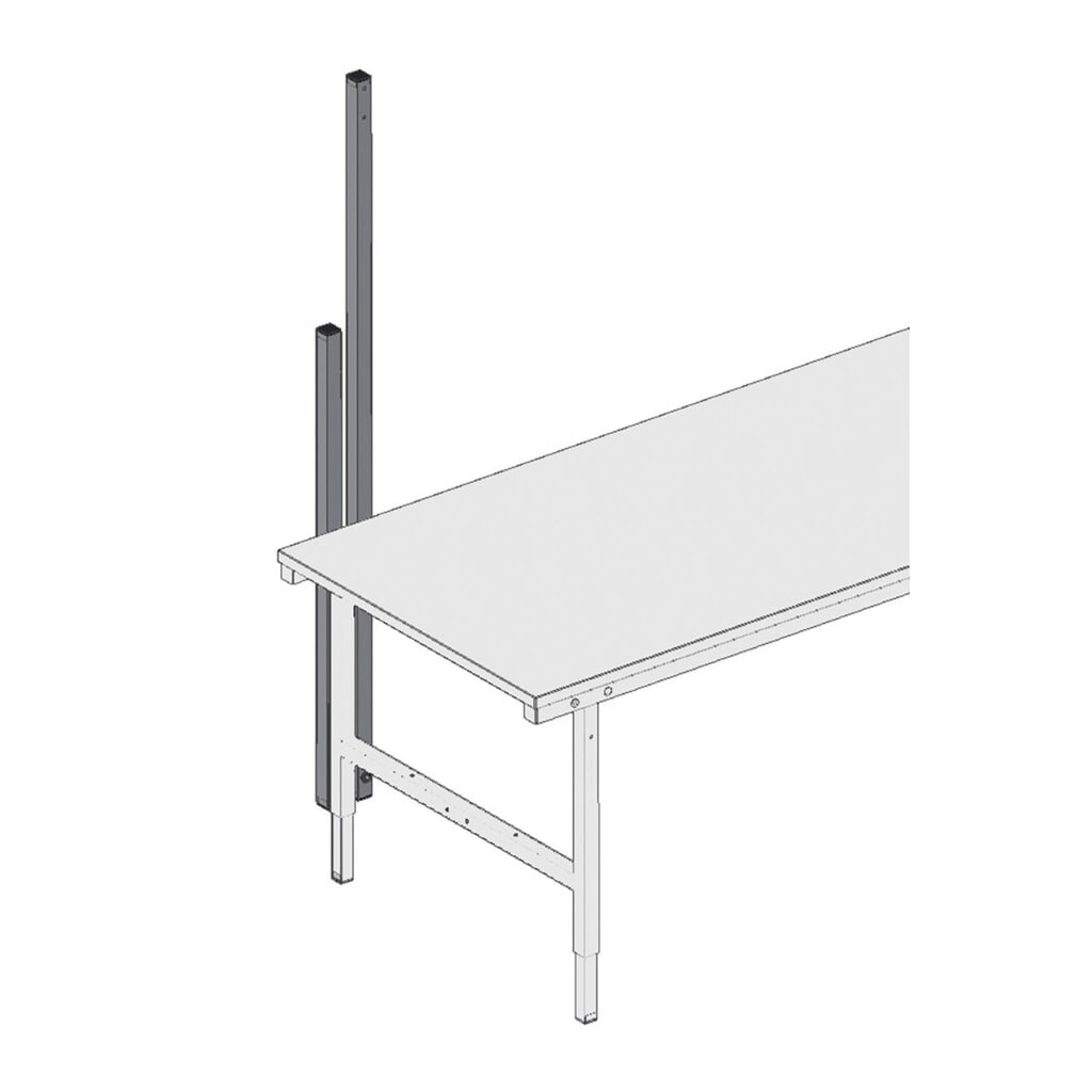 2 dlouhé montážní sloupky pro Rocholz balicí stůl, VxŠxH 1 770 x 40 x 40 mm, 1 085 mm nad deskou stolu Číslo obrázku produktu 2: 2 dlouhé montážní sloupky pro Rocholz balicí stůl, VxŠxH 1 770 x 40 x 40 mm, 1 085 mm nad deskou stolu