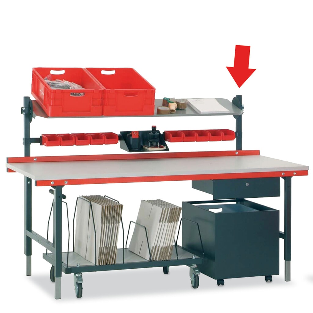 2 krátké montážní sloupky pro Rocholz balicí stůl, VxŠxH 1 170 x 40 x 40 mm, 485 mm nad deskou stolu Číslo obrázku produktu 4: 2 krátké montážní sloupky pro Rocholz balicí stůl, VxŠxH 1 170 x 40 x 40 mm, 485 mm nad deskou stolu