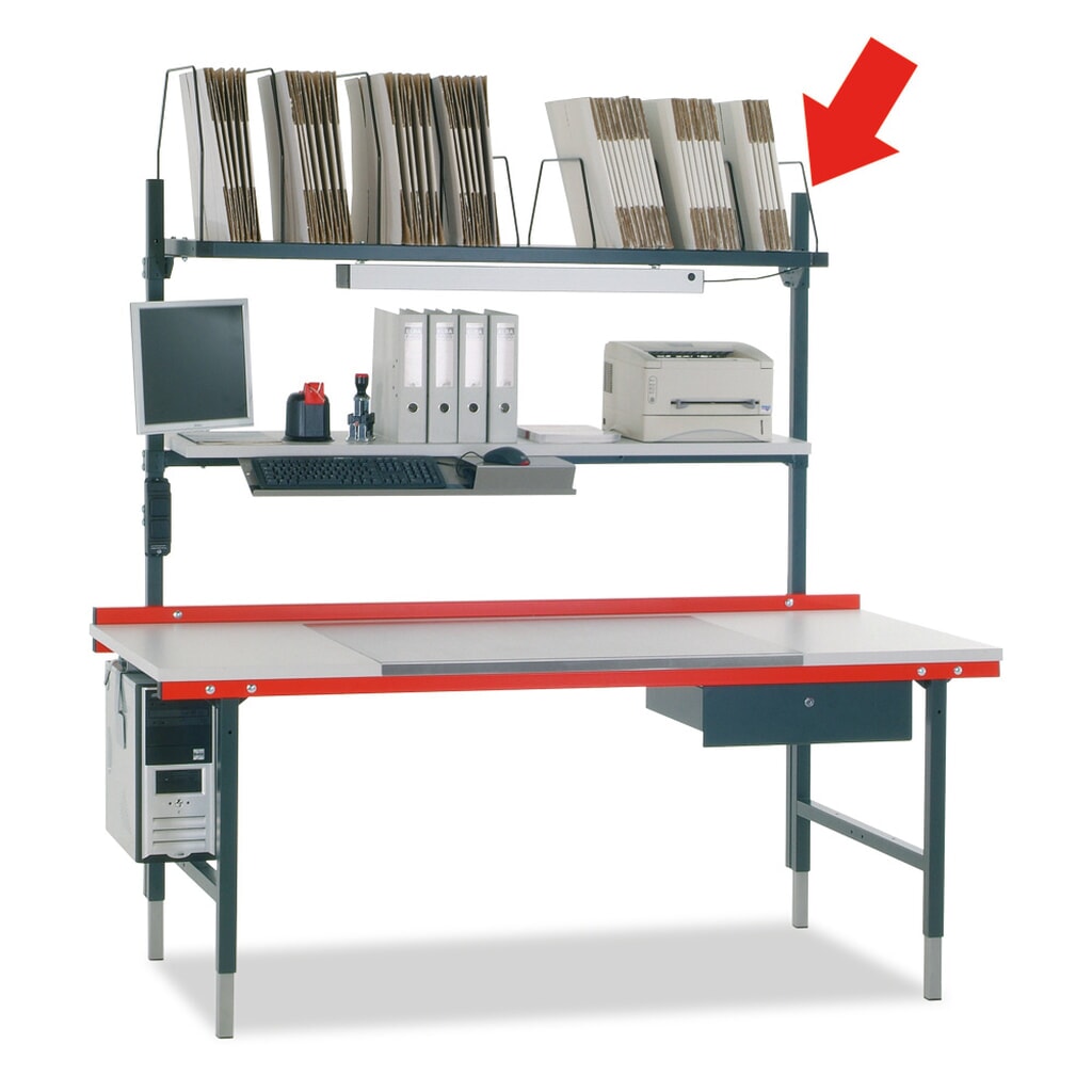 Číslo obrázku produktu 4: 2 dlouhé montážní sloupky pro Rocholz balicí stůl, VxŠxH 1 770 x 40 x 40 mm, 1 085 mm nad deskou stolu