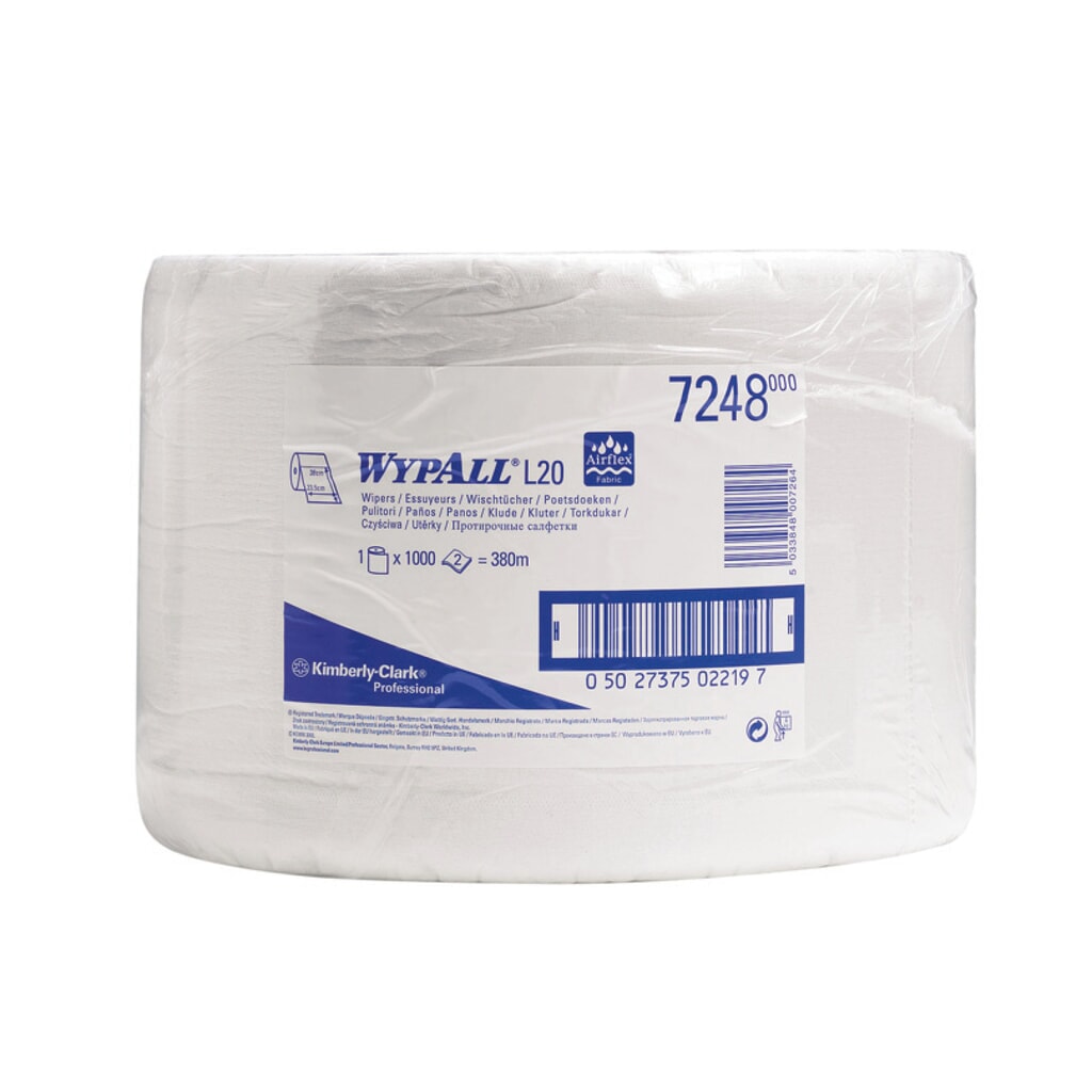 WYPALL L10 Extra+ Ubrousky, VxŠ 385 x 235 mm, 1 000 utěrky, Modrá Číslo obrázku produktu 2: WYPALL L10 Extra+ Ubrousky, VxŠ 385 x 235 mm, 1 000 utěrky, Modrá