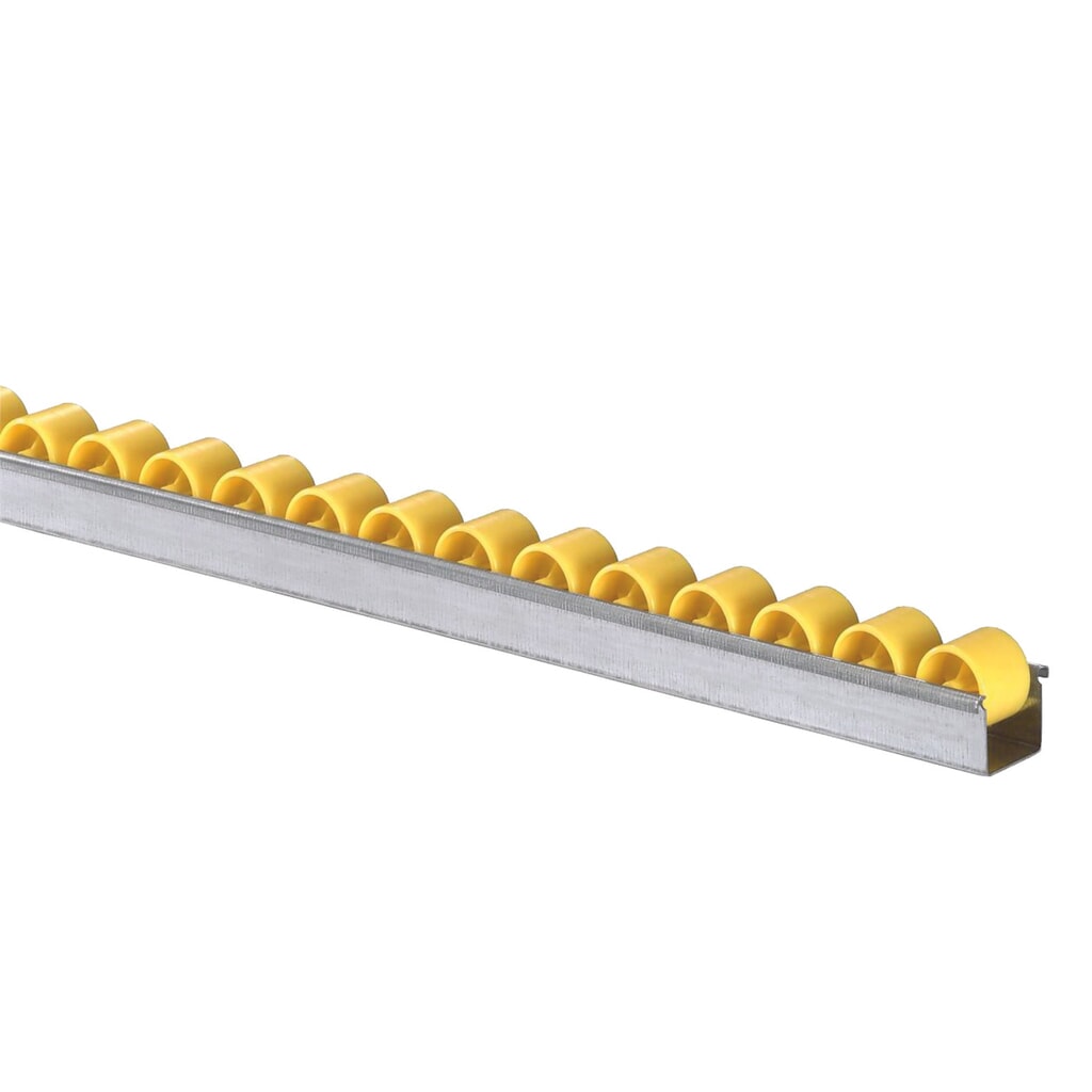 Válečkové lišty U, RU-Normal, rozteč 100 mm, nosnost válečku 6 kg Obrázek produktu: Válečkové lišty U, RU-Normal, rozteč 100 mm, nosnost válečku 6 kg