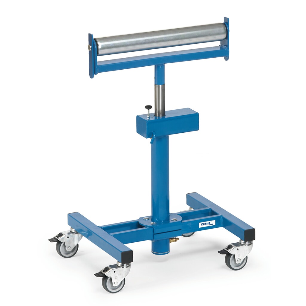 Válečkový stojan fetra® s plynovou tlačnou pružinou, nosnost 150 kg, výška 780–1130 mm Obrázek produktu: Válečkový stojan fetra® s plynovou tlačnou pružinou, nosnost 150 kg, výška 780–1130 mm