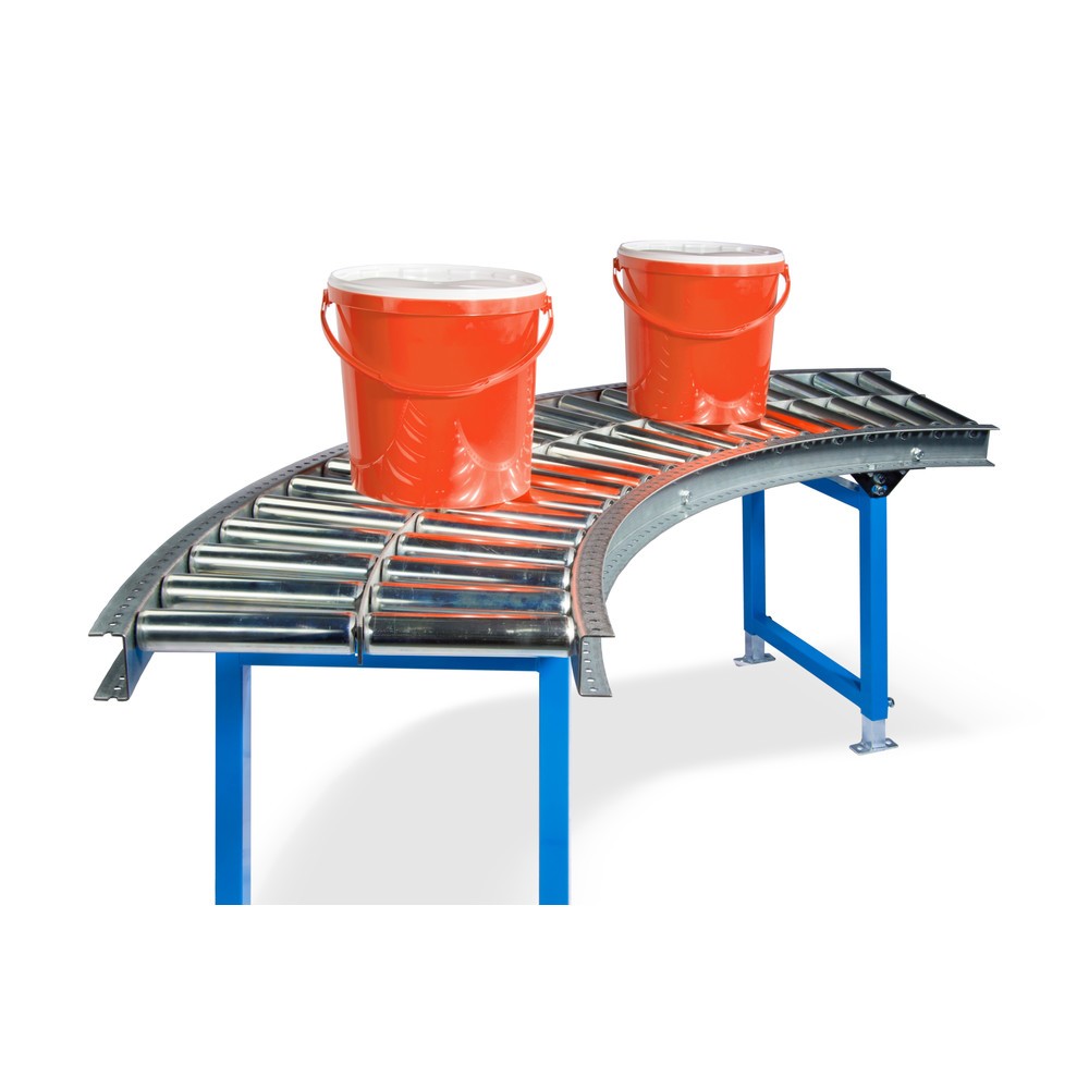 Číslo obrázku produktu 2: Zátěžový válečkový dopravník, ocelové válečky, Ø 50 mm, DxŠ 1000 x 500 mm, vzdálenost os 200 mm