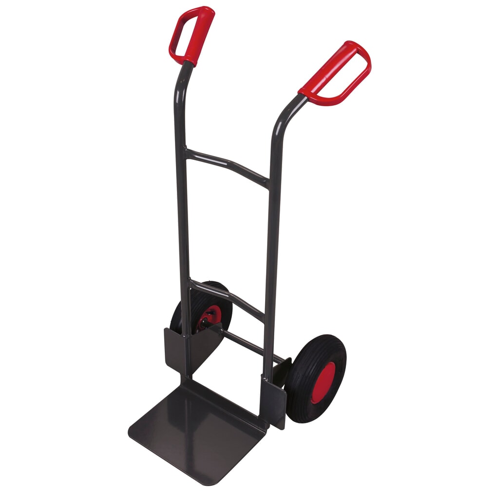 Rudl z ocelových trubek VARIOfit®, nosnost 200 kg, lopata Š x H 320 x 250 mm, vzduchové pneumatiky, antracitově šedá Obrázek produktu: Rudl z ocelových trubek VARIOfit®, nosnost 200 kg, lopata Š x H 320 x 250 mm, vzduchové pneumatiky, antracitově šedá