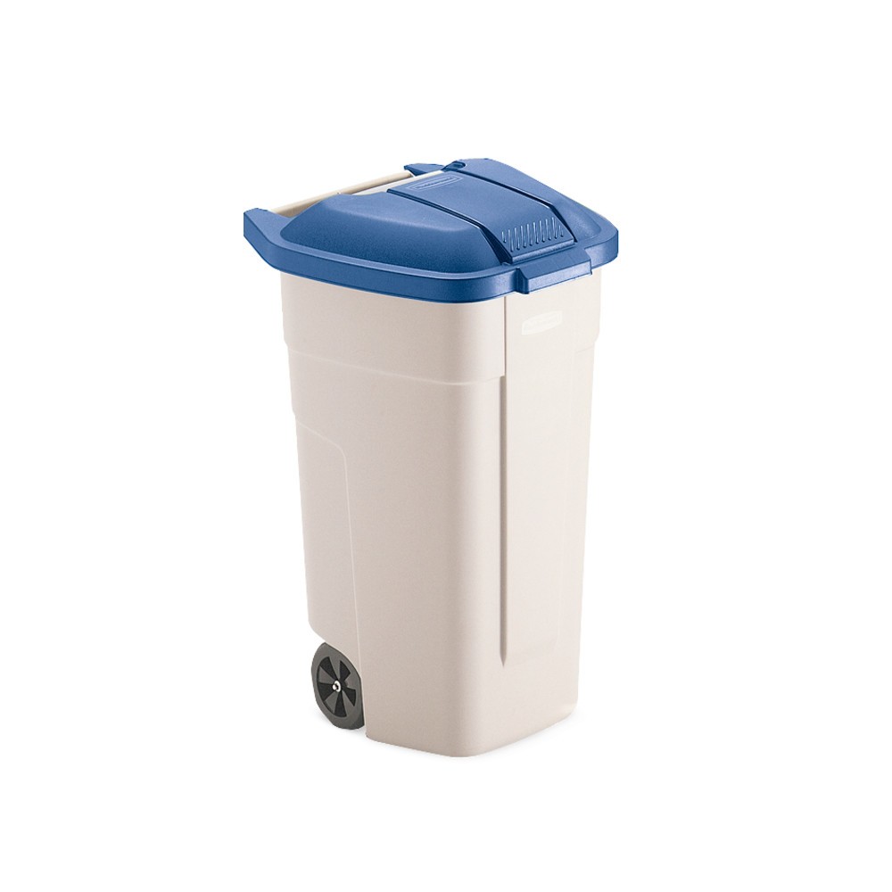 Číslo obrázku produktu 2: Kontejner na odpad Rubbermaid®, 100 litrů, kolečka, víko modré