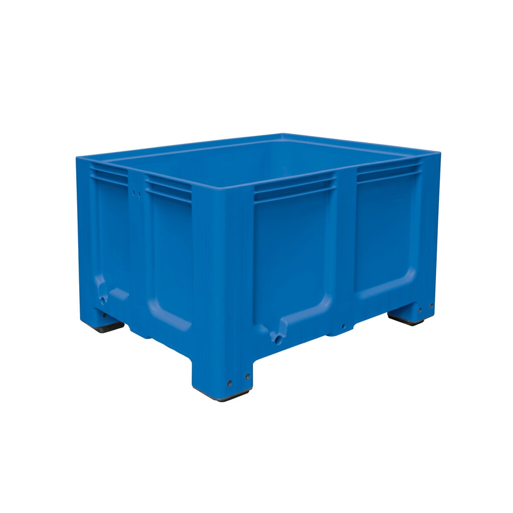 Velký zásobník z polyetylenu, 610 l, s patkami, modrý Obrázek produktu: Velký zásobník z polyetylenu, 610 l, s patkami, modrý
