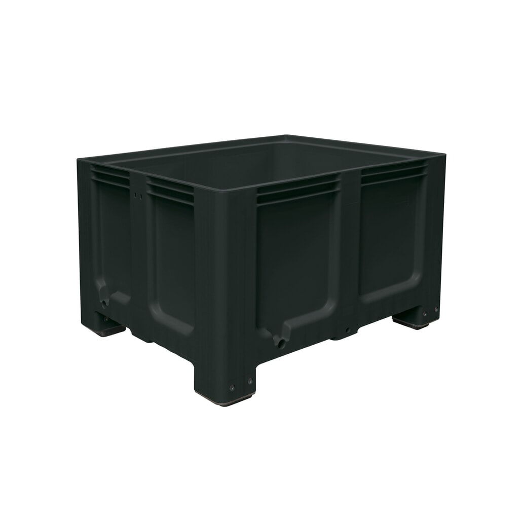 Velký zásobník z polyetylenu, 610 l, s patkami, antracitový Obrázek produktu: Velký zásobník z polyetylenu, 610 l, s patkami, antracitový