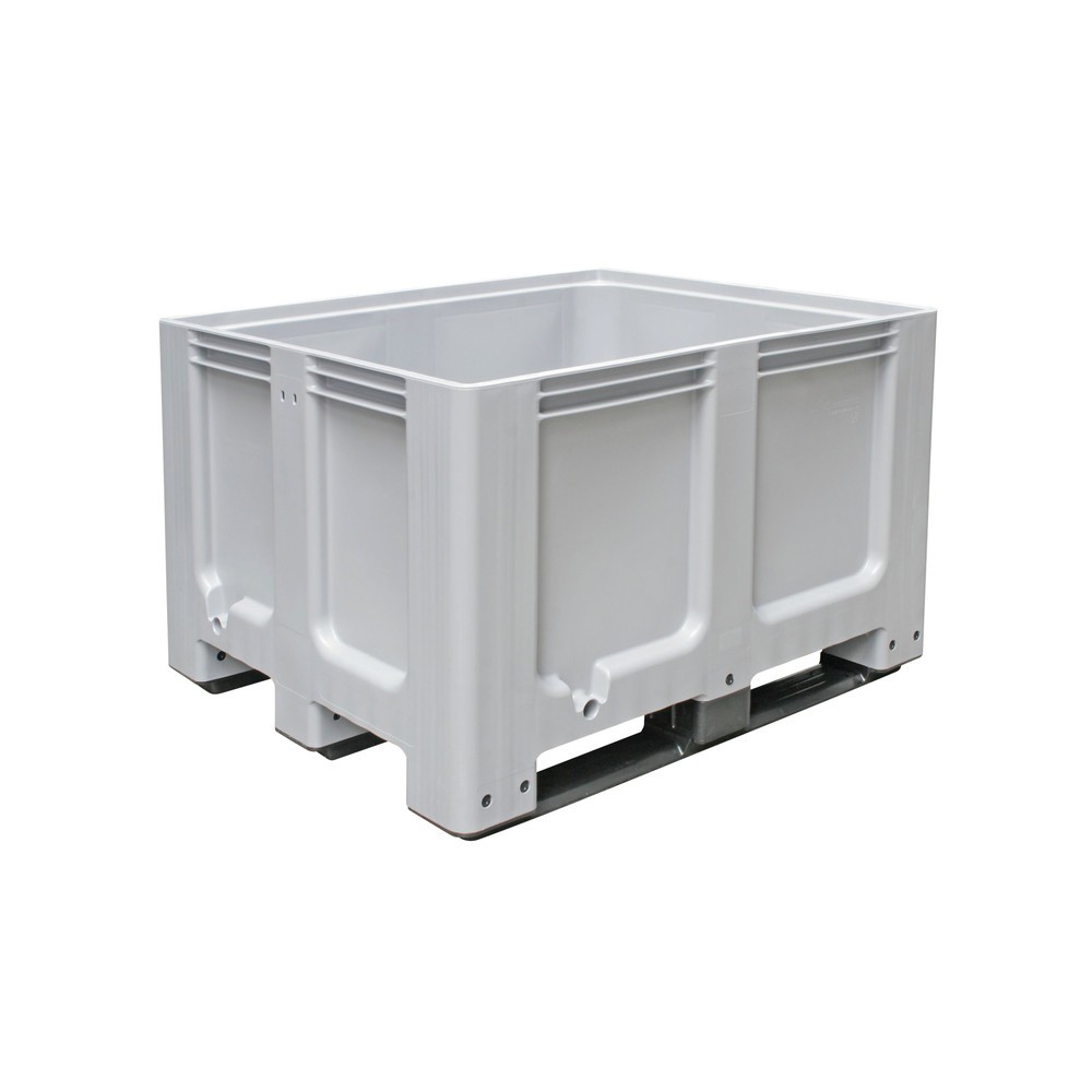Obrázek produktu: Velký zásobník z polyetylenu, 610 l, s traverzami, šedý