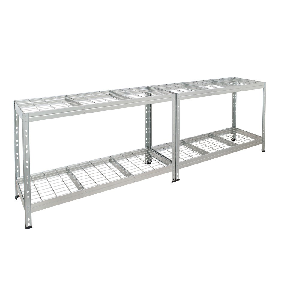 Číslo obrázku produktu 4: Venkovní stojan se širokým rozpětím s mřížkovými policemi, VxŠxH 1800 x 1500 x 600mm