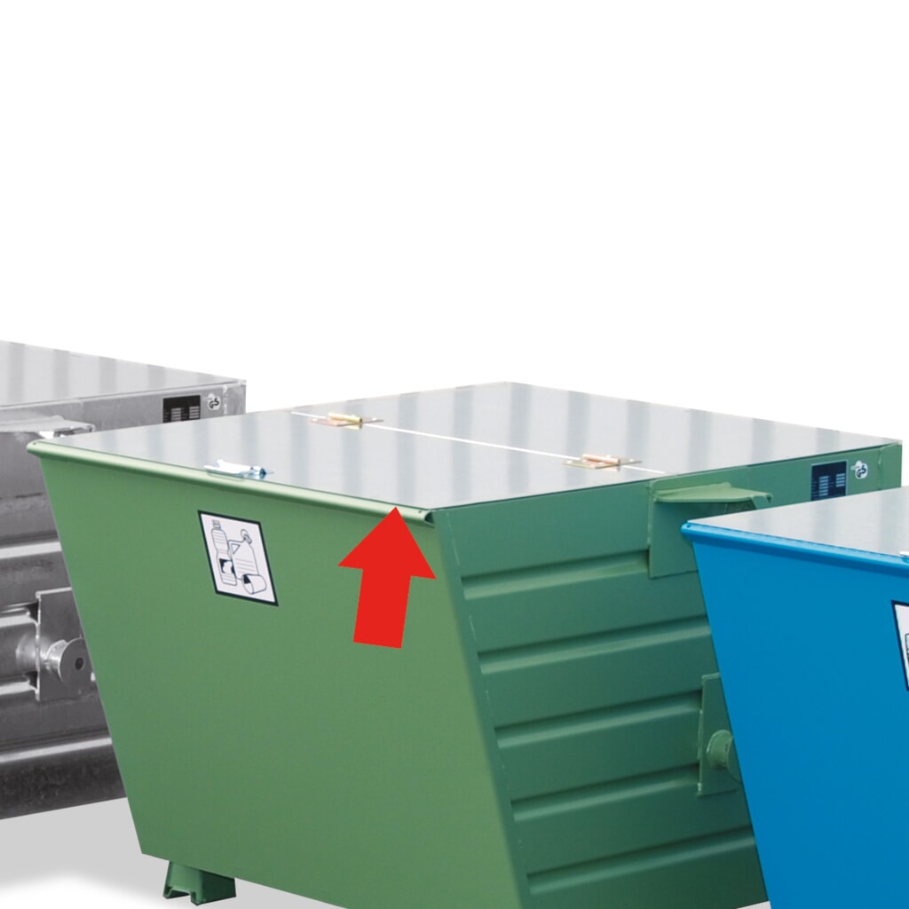 Víko pro stohovatelné vyklápěcí zásobníky Bauer®, pro objem 0,3 m³ Obrázek produktu: Víko pro stohovatelné vyklápěcí zásobníky Bauer®, pro objem 0,3 m³