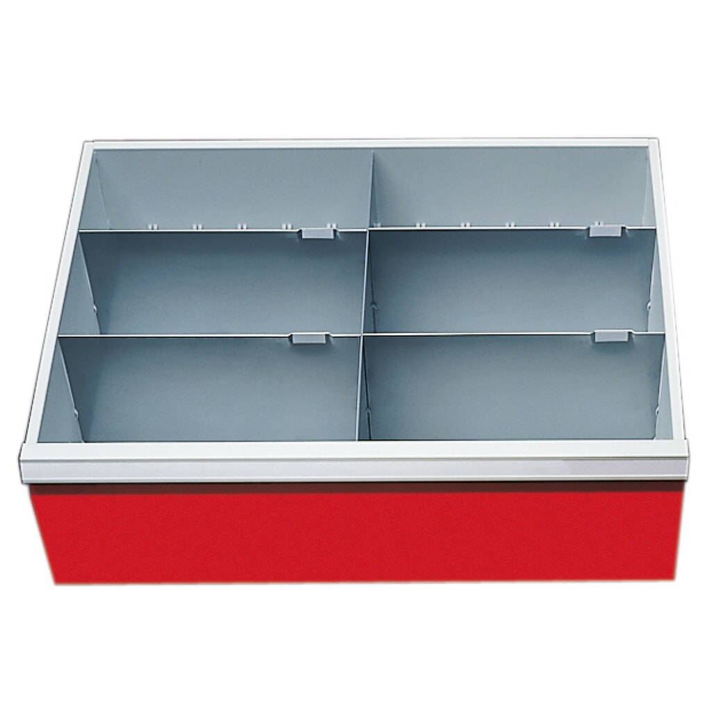 Vložka s dělicí příčkou Bedrunka+Hirth, šířka 680 mm, pro výšku čela 200 mm Obrázek produktu: Vložka s dělicí příčkou Bedrunka+Hirth, šířka 680 mm, pro výšku čela 200 mm