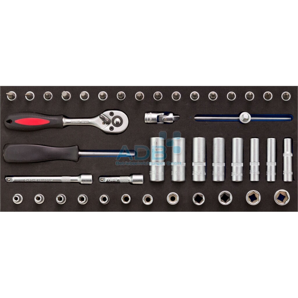 Souprava nástrčných klíčů 1/4", 42 ks Číslo obrázku produktu 2: Souprava nástrčných klíčů 1/4", 42 ks
