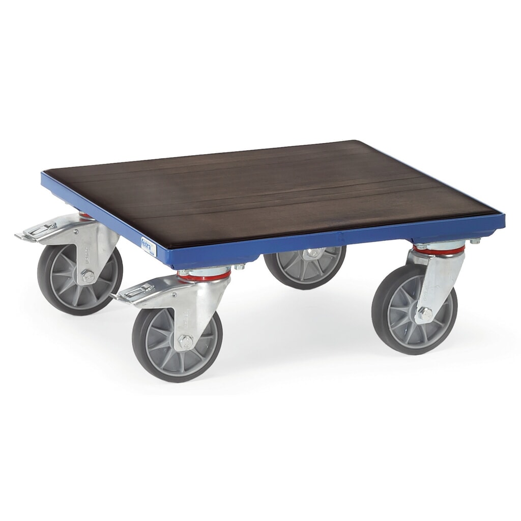 Vozík na boxy fetra® s gumovou podložkou, nosnost 400 kg, ložná plocha 500 x 500 mm Obrázek produktu: Vozík na boxy fetra® s gumovou podložkou, nosnost 400 kg, ložná plocha 500 x 500 mm