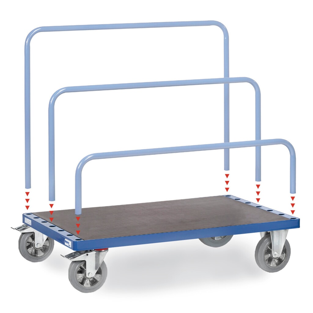 Obrázek produktu: Vozík na desky fetra®, bez oblouku, ložná plocha ŠxH 1200 x 800 mm, nosnost 1200 kg