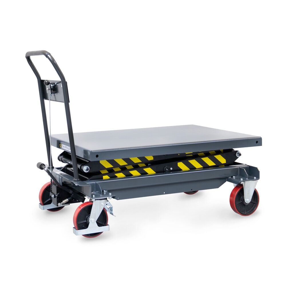 Vozík s dvojitým nůžkovým zvedacím stolem fetra®, ložná plocha 1200 x 800 mm, nosnost 1000 kg Číslo obrázku produktu 3: Vozík s dvojitým nůžkovým zvedacím stolem fetra®, ložná plocha 1200 x 800 mm, nosnost 1000 kg