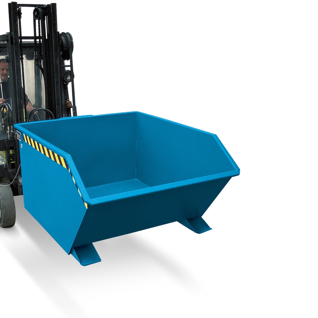 Bauer® Vyklápěcí zásobník, nízká konstrukční výška, lakovaný, objem 0,3 m³, RAL 2000 žlutooranžová Číslo obrázku produktu 5: Bauer® Vyklápěcí zásobník, nízká konstrukční výška, lakovaný, objem 0,3 m³, RAL 2000 žlutooranžová