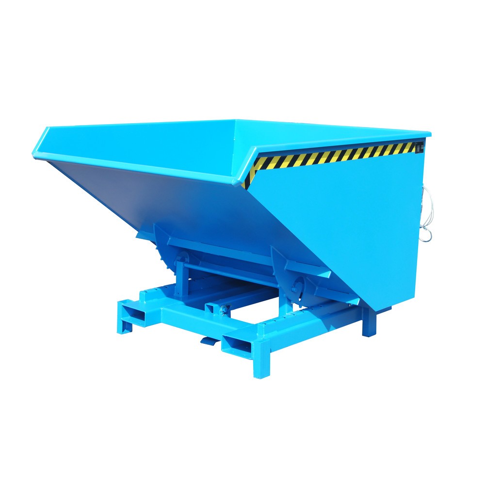 Číslo obrázku produktu 1: Zátěžový vyklápěcí zásobník Bauer®, nosnost 4000 kg, lakované provedení, objem 1,7 m³, RAL 5012 světle modrá