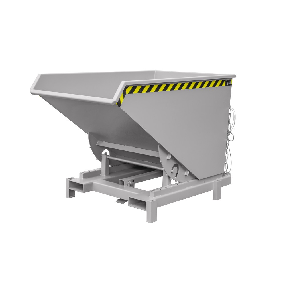 Obrázek produktu: Zátěžový vyklápěcí zásobník Bauer®, nosnost 4000 kg, lakované provedení, objem 1,2 m³, RAL 7005 myší šedá