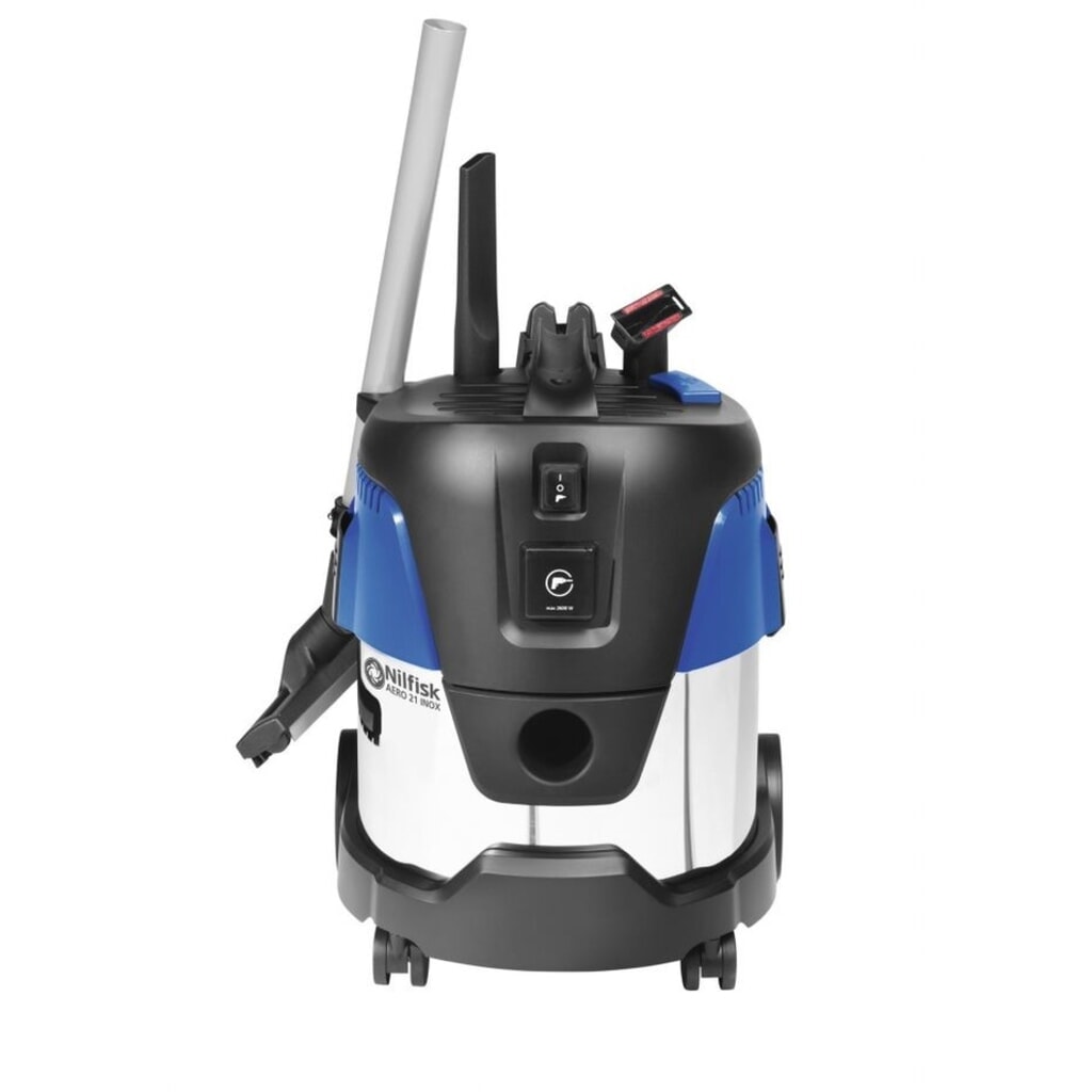 Číslo obrázku produktu 3: Vysavač na mokré/suché vysávání Nilfisk® AERO 21-21 PC INOX + zásuvka na přístroje, 1250 W, 20 l