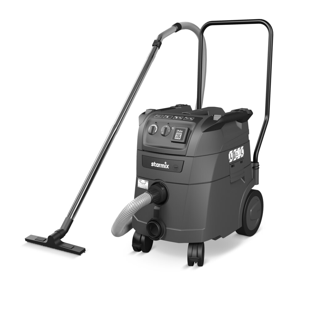 Vysavač na mokré/suché vysávání starmix iPulse, kategorie prachu L, sklopný podvozek, 1600 W, 35 l Obrázek produktu: Vysavač na mokré/suché vysávání starmix iPulse, kategorie prachu L, sklopný podvozek, 1600 W, 35 l
