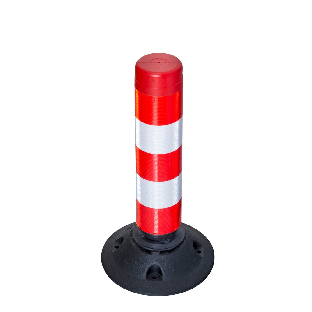 Zahrazovací sloupek FlexPin, červená/bílá, výška 460 mm Obrázek produktu: Zahrazovací sloupek FlexPin, červená/bílá, výška 460 mm