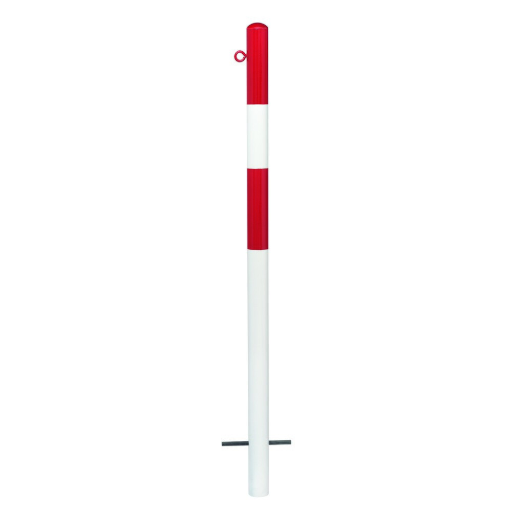 Číslo obrázku produktu 1: Zahrazovací sloupek MORION, pevný, kruhová trubka Ø 60 mm, žárově pozinkované a lakované provedení, k zabetonování, 1 oko pro řetěz