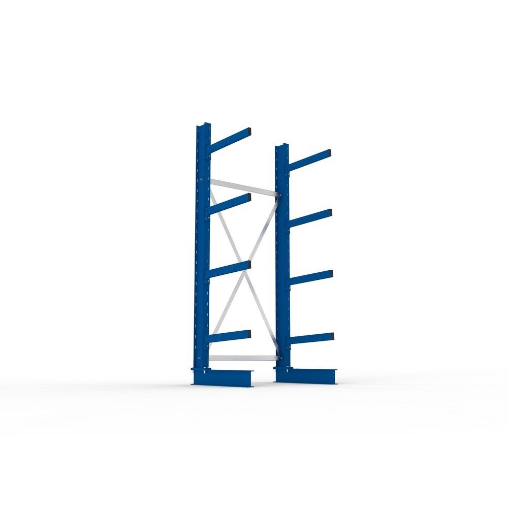 Číslo obrázku produktu 3: Základní pole konzolového regálu META, jednostranné, nosnost na rameno 250 kg, V×Š×H 2 500 × 1 103 × 830 mm