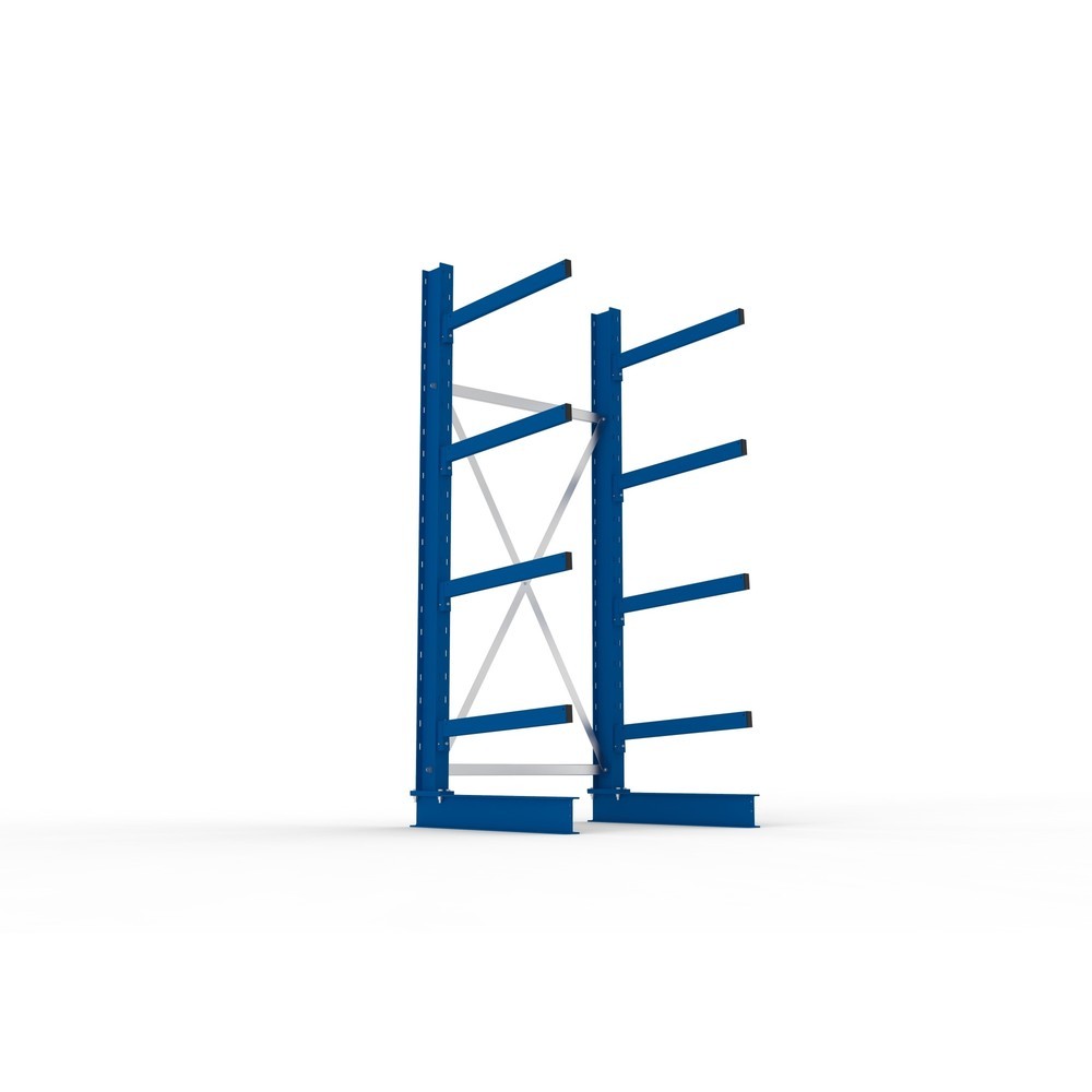 Číslo obrázku produktu 3: Základní pole konzolového regálu META, jednostranné, nosnost na rameno 250 kg, V×Š×H 2 500 × 1 103 × 1 030 mm