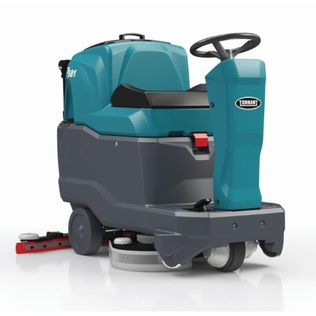 Obrázek produktu: Zametací a vysávací stroj se sedící obsluhou Tennant® T581 BT 55, baterie, kartáč 530 mm
