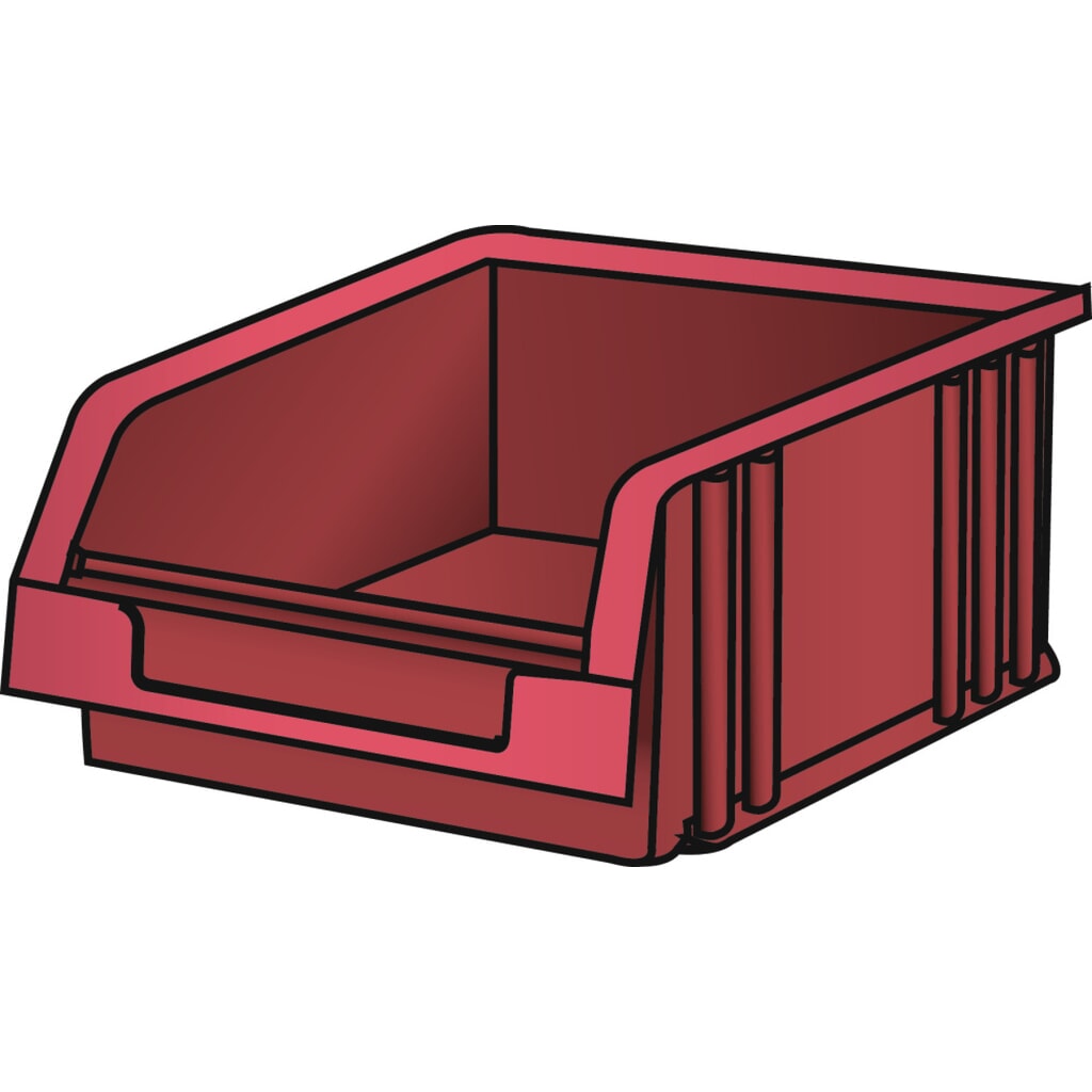 Obrázek produktu: Skladovací boxy LISTA, VxŠxH 50 x 101 x 90 mm, velikost 2, červený